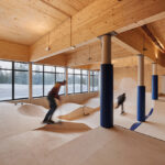 Lechner & Lechner planen Jugendgästehaus Gerlosplatte in Hochkrimml mit viel regionalem Holz und mehr als 2000 m² Sportflächen.