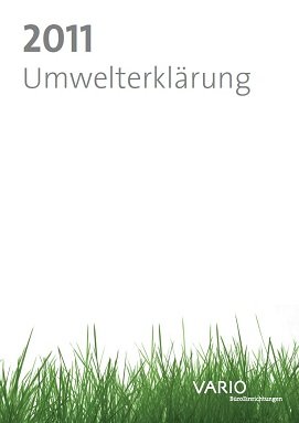 VARIO gibt Umwelterklärung 2011 heraus