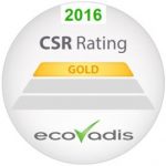 EcoVadis CSR Rating 2016 in GOLD