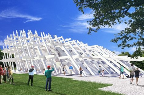 Dynamische Stabstruktur: Rubner Holzbau errichtet Jubiläumspavillon in Karlsruhe