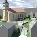Neugestaltung des Kirchplatzes in Spiegelberg mit barrierefreien Zugängen