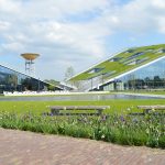 Gebäude und Außenanlagen Corda Campus Hasselt bilden eine harmonische Einheit