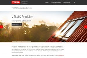 Velux mit neuer Fachkunden-Website