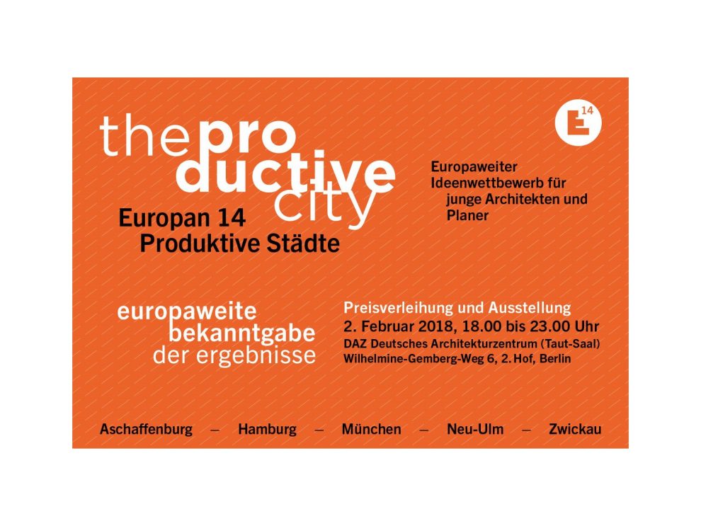 EUROPAN 14: Productive Cities – Die produktiven Städte