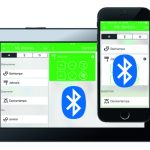 Das Wiser Taster-Modul mit Bluetooth und die Wiser Room App verwandeln Smartphones und Tablets in komfortable Steuerzentralen für Licht und Jalousie.