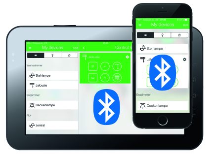 Wiser Taster-Modul mit Bluetooth und Wiser Room App