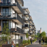 Das nach Plänen von Collignon Architektur neu gebaute Wohnquartier in Berlin-Schöneberg umfasst 7 Gebäude mit ca. 300 Mietwohnungen.