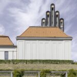 Außenansicht Mathildenhöhe Darmstadt nach der Sanierung, Wärmedämmputz unterstützt Energiekonzept bei Denkmal