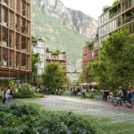 Der Entwurf von Henning Larsen, der auf Wiederverwendung, Urban Mining und Holzbau setzt, wird das Gebiet zum 