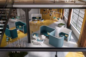 HUB ein vielseitiges, flexibles Möbel- und Raumgliederungssystem für die neuen Arbeitswelten